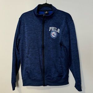 NBA Phila 76ers. Philadelfia Jacket. Full Zip Size M
